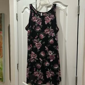 Jaqueline intimates faded black pink rose nightgown L nwot perfect sleep slumber